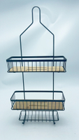 Estante de almacenamiento de cesta de baño, estante para colgar en la cocina, sala de estar 