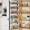 Cesta de almacenamiento de alimentos de cesta de ajuste de varios niveles Inicio con estante de colgación de puerta que ahorra espacio desmontable