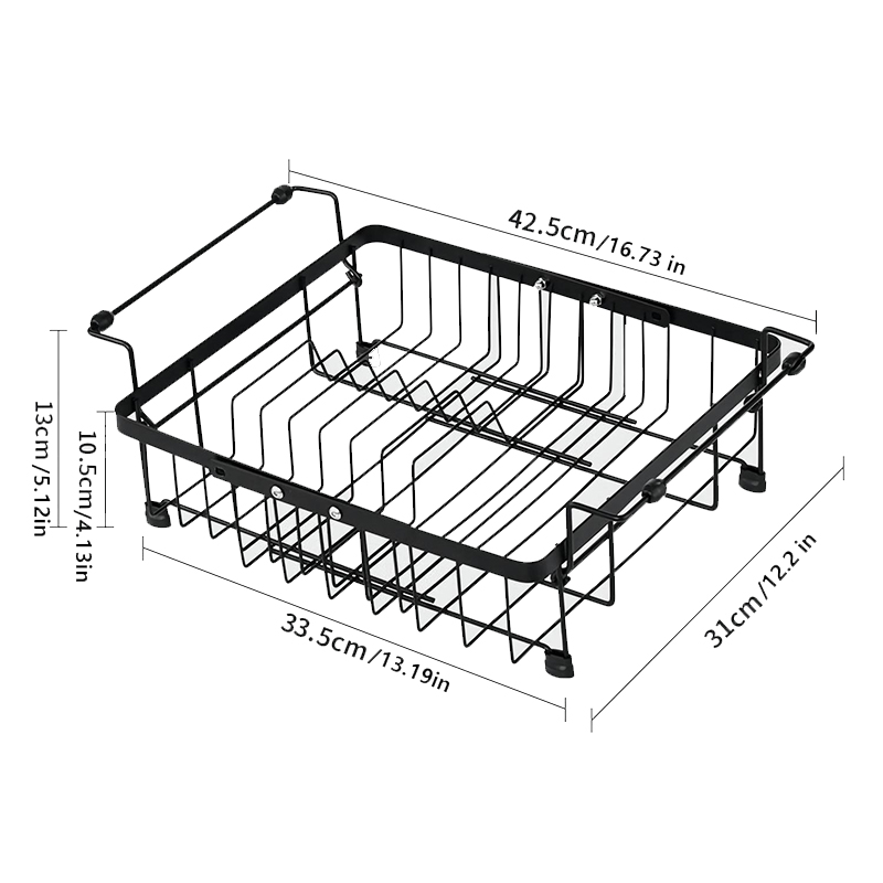 El organizador de fregadero múltiple, puede sostener la mesa para drenar el agua de los platos, perfectamente organizado, con un diseño retráctil, puede acomodar el fregadero de cualquier tamaño, adecuado para su uso.