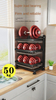 Rack de almacenamiento de cocina, estante de platos multifuncional, almacenamiento de tazón y palillos, encimera de tipo hebilla, rejilla de almacenamiento de platos montados en la pared, estante de drenaje