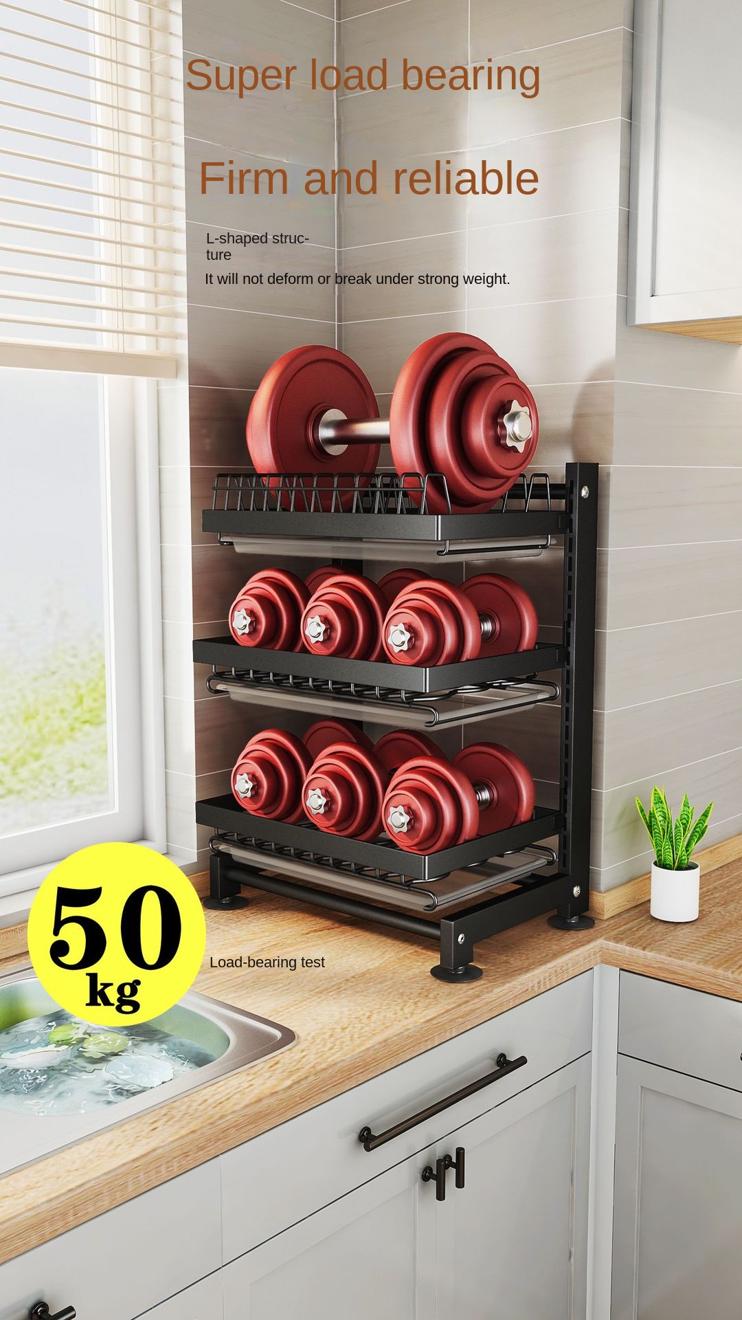 Rack de almacenamiento de cocina, estante de platos multifuncional, almacenamiento de tazón y palillos, encimera de tipo hebilla, rejilla de almacenamiento de platos montados en la pared, estante de drenaje