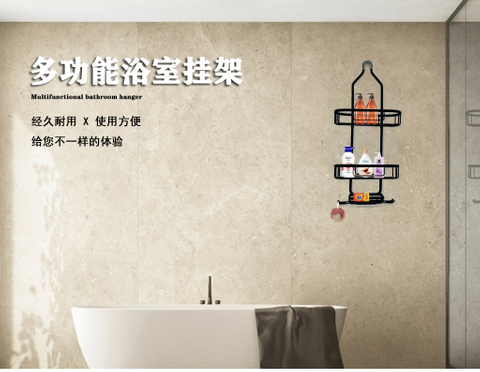 Venta directa de fábrica Venta caliente Batio Punchador gratis Rack de almacenamiento de colgantes suministros de baño Rack de almacenamiento de baño