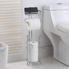 Baño de estilo europeo con cesta de almacenamiento, rollo de papel higiénico desmontable, soporte de tejido
